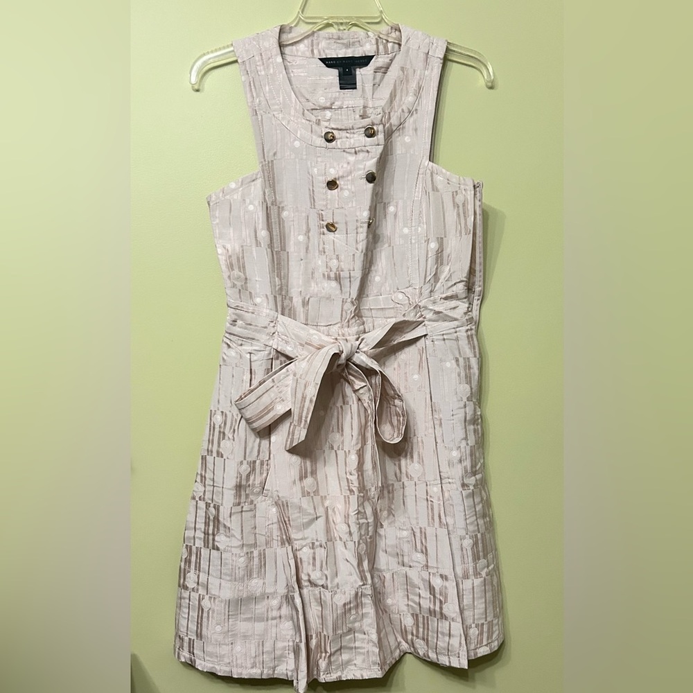 Marc by Marc Jacobs “Parchment Multi” Brocade Sleeveless Dress w/Buttons, sz 4